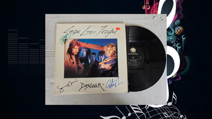 Gene Loves Jezebel signed Discover vinyl album by: Jay Aston, Pete Rizzo & James Stevenson