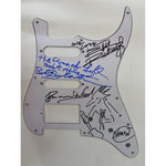 Load image into Gallery viewer, Bob Dylan Keith Richards Ronnie Wood signed and inscribed with Sketch Fender Stratocaster electric guitar pickguard with proof
