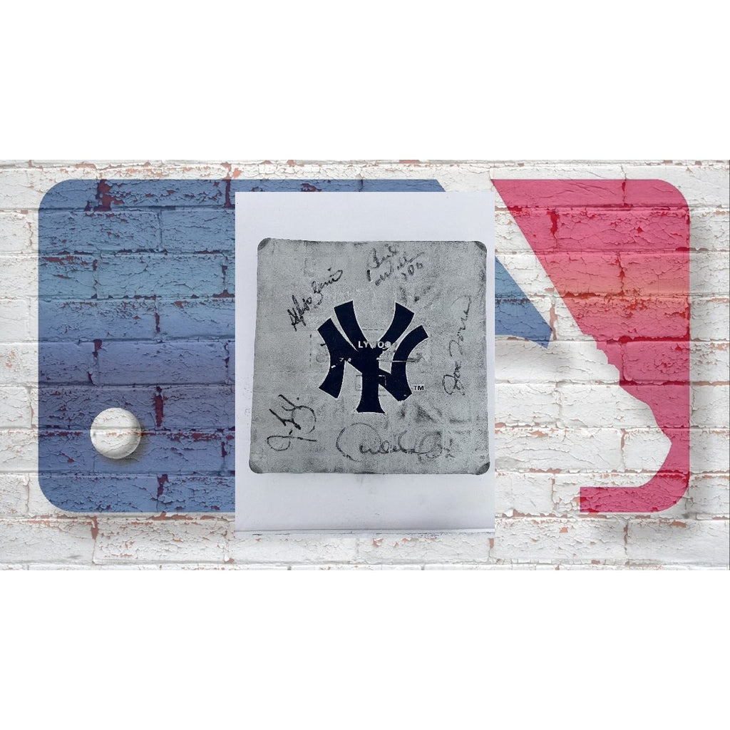 New York Yankees mini base Derek Jeter Joe Tori Bernie Williams Jason Giambi Alfonso Soriano signed