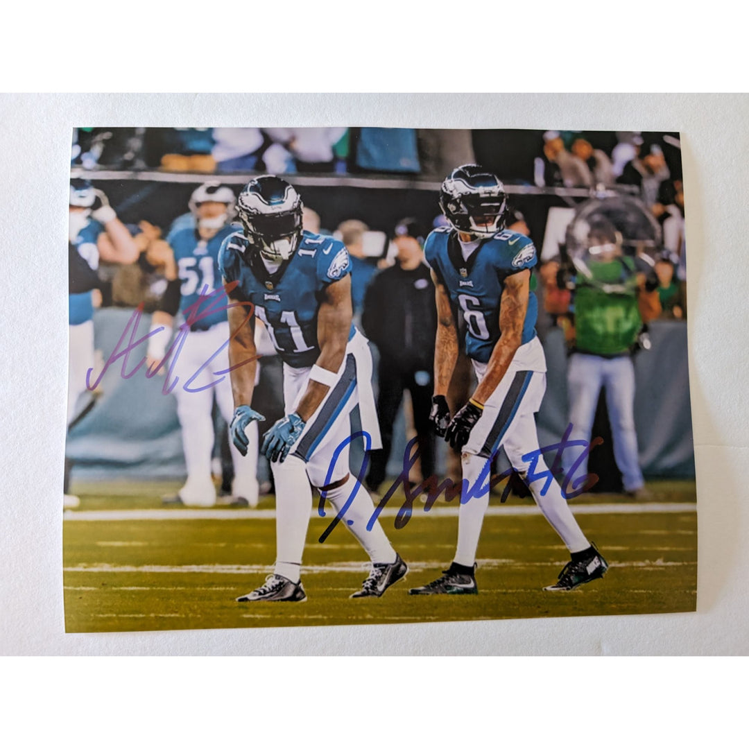 Philadelphia Eagles AJ Brown Devanta Smith 8x10 photo signed with proof