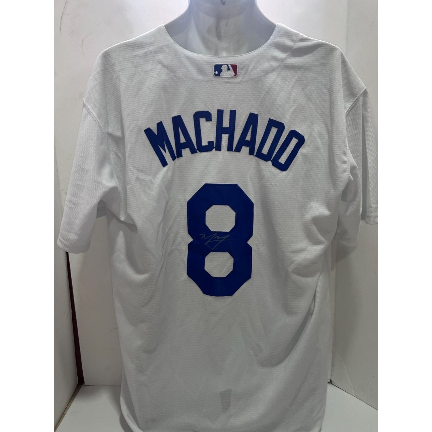 Manny Machado Los Angeles Dodgers Size 52 game model embroidered jersey signed with proof