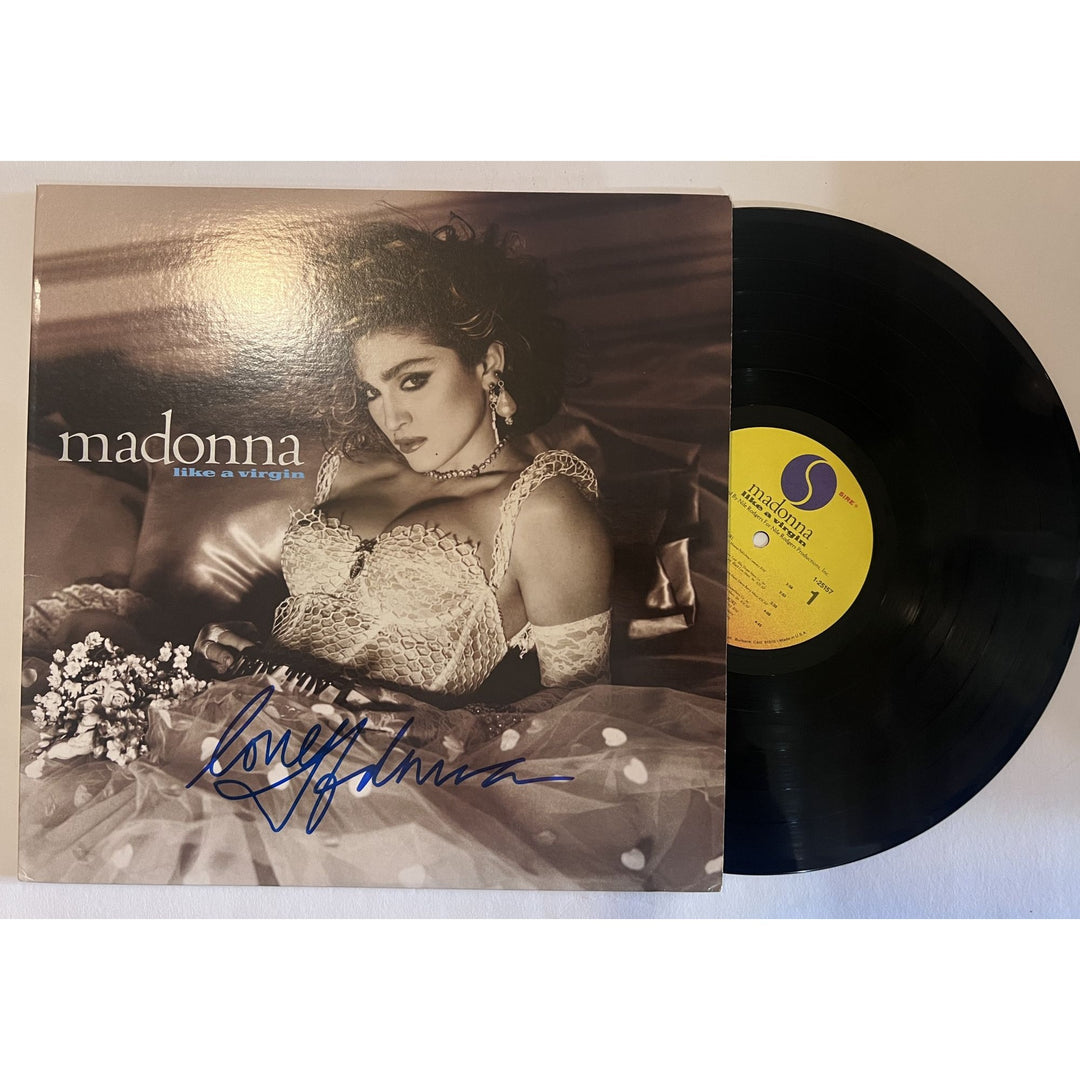 Madonna Ciccone original LP "Like a Virgin" signed with proof