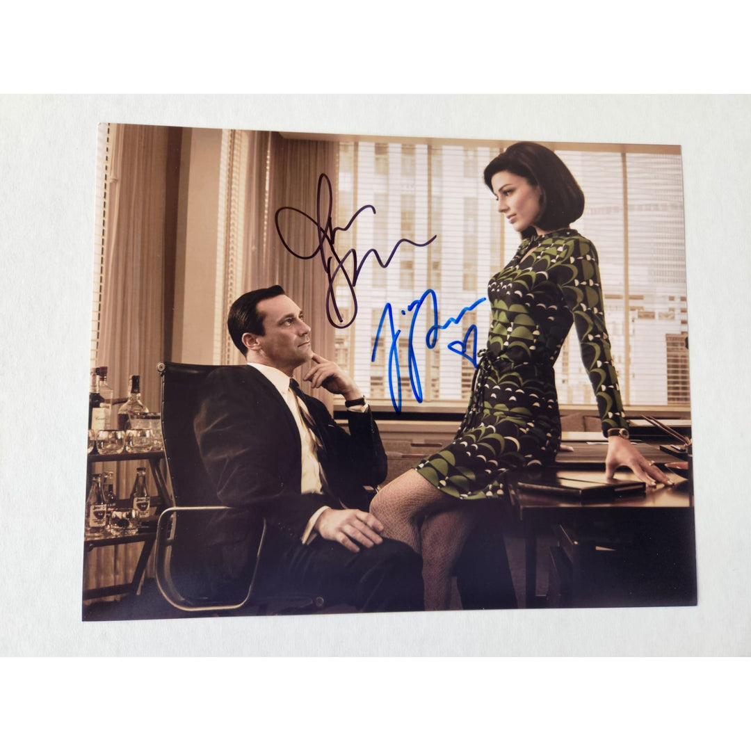 Mad Men Jon Hamm and January Jones 8x10 photo signed