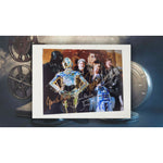 Load image into Gallery viewer, Star Wars James Earl Jones George Lucas Carrie Fisher Mark Hamill Kenny Baker David Prowse photo signed with proof
