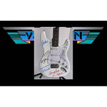 Load image into Gallery viewer, Van Halen Eddie Alex Sammy David Lee Stratocaster Huntington electric guitar signed with proof
