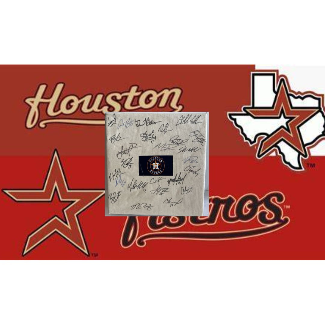 TWO Back Numbers 2023 Gold Houston Astros Jersey lettering Championship  patch