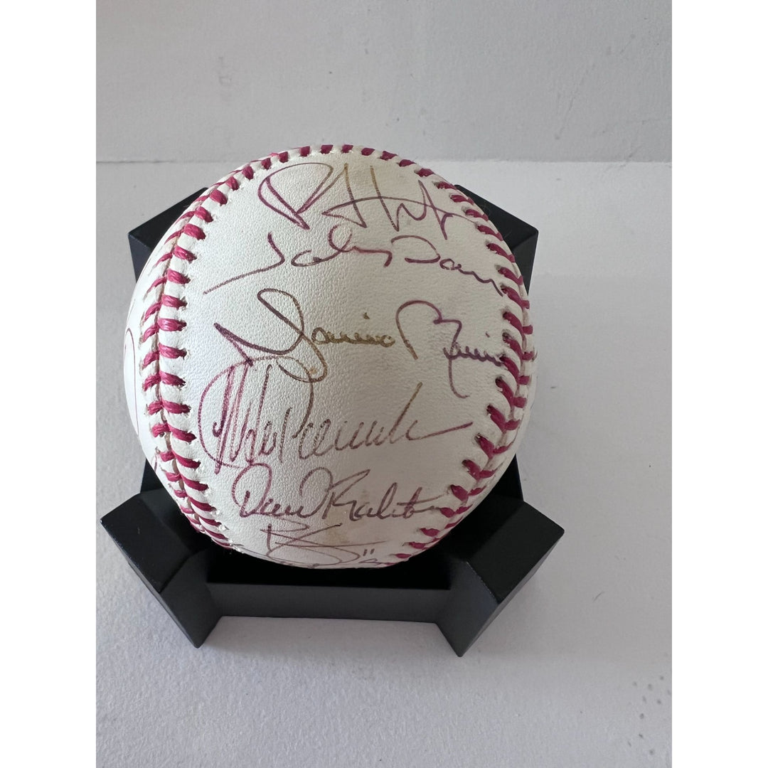 Derek Jeter Alex Rodriguez 2009 New York Yankees World Series champions team signed Rawlings commemorative MLB baseball with proof