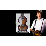 Load image into Gallery viewer, Paul McCartney left handed Hofner Bass guitar signed with proof
