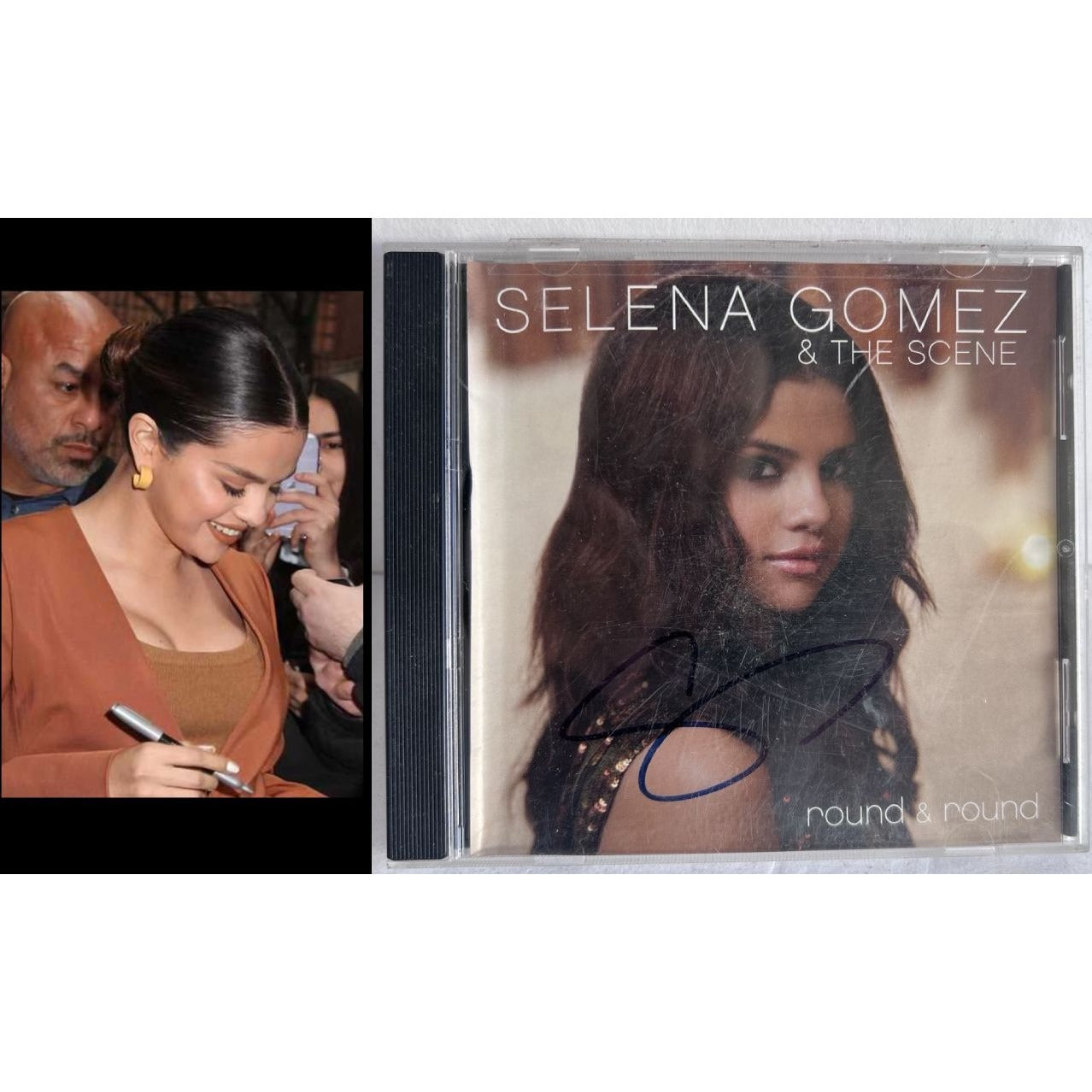 Selena Gomez CD and cover signed with proof