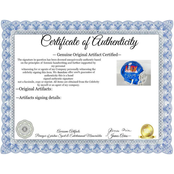 Super Bowl LIX 2025 Philadelphia Eagles pro game model helmet team signed with 40 plus signatures & signing proof .