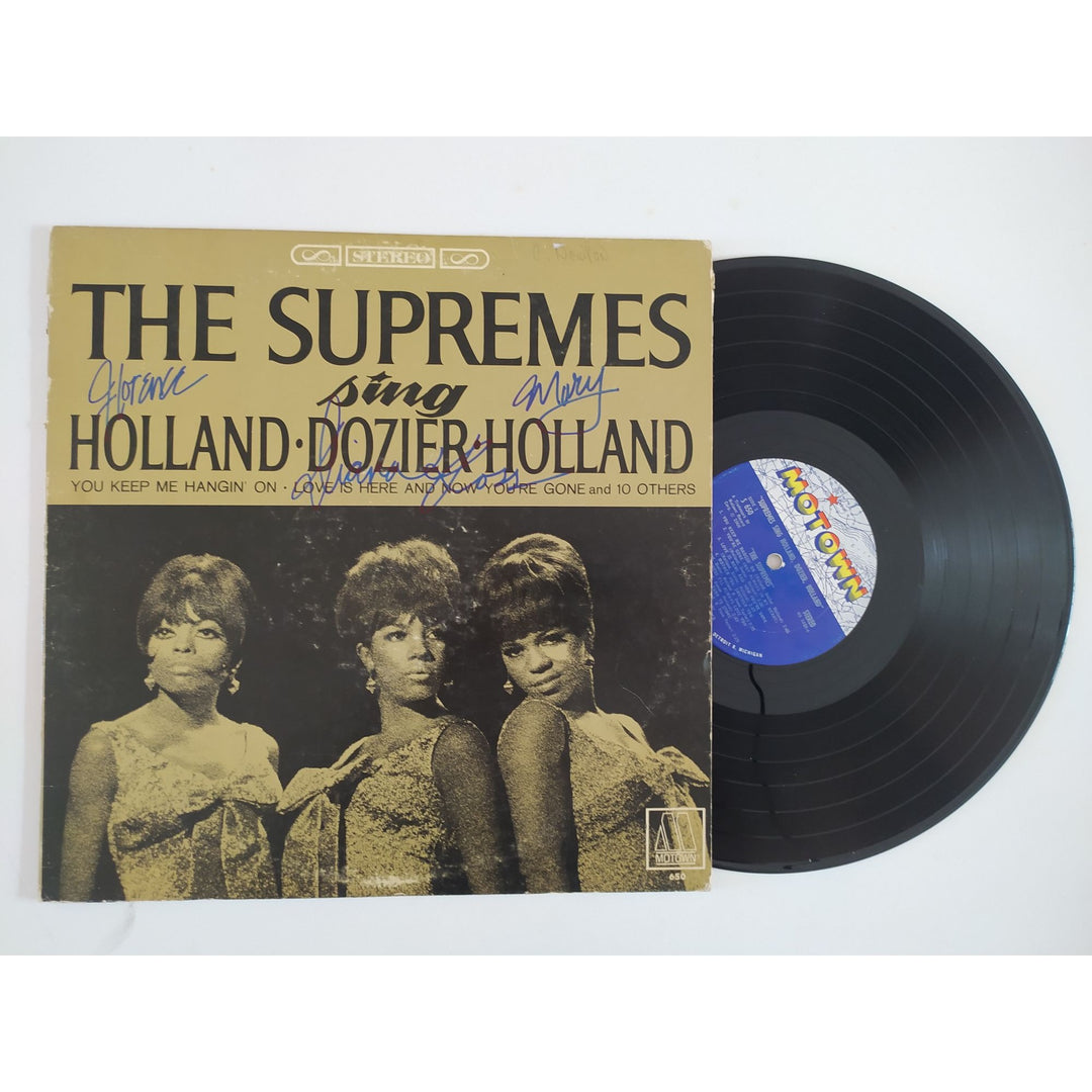 The Supremes Diana Ross, Mary Wilson and Florence Ballard original LP signed with proof