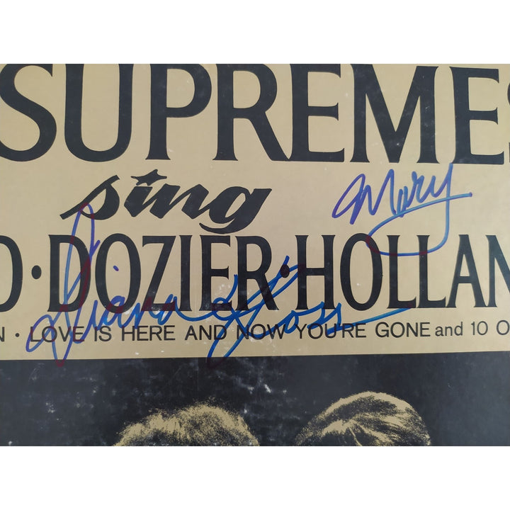 The Supremes Diana Ross, Mary Wilson and Florence Ballard original LP signed with proof