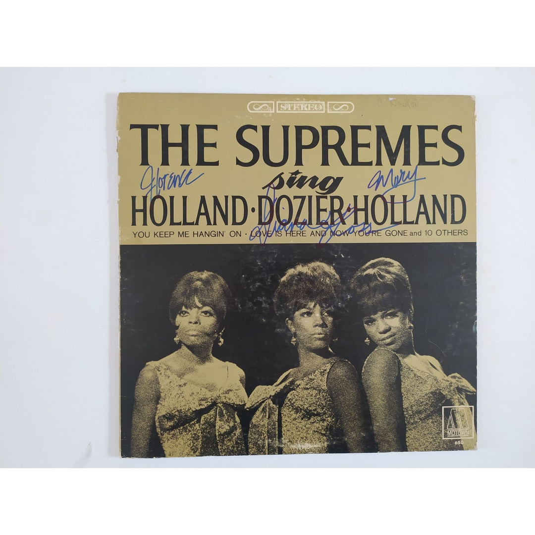 The Supremes Diana Ross, Mary Wilson and Florence Ballard original LP signed with proof