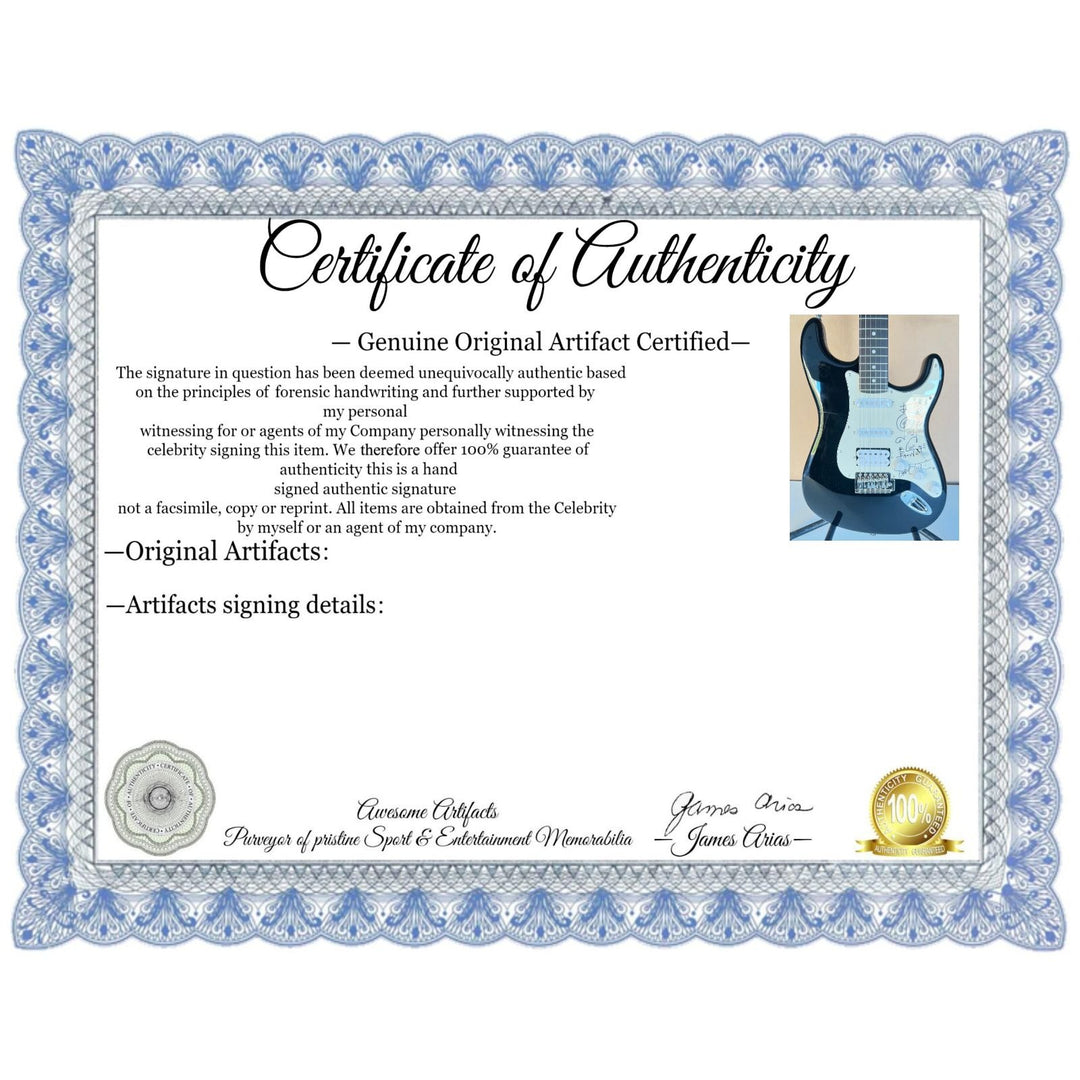 Steve Vai full size Stratocaster electric guitar signed with proof