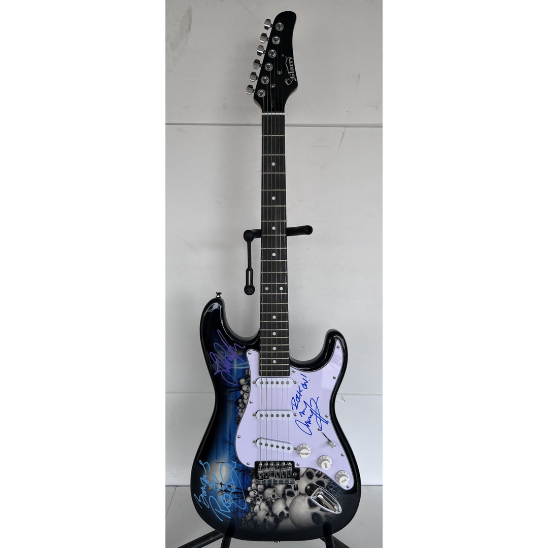 Led Zeppelin Jimmy Page Robert Plant John Paul Jones electric guitar signed with proof..