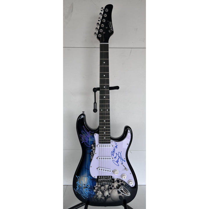 Led Zeppelin Jimmy Page Robert Plant John Paul Jones electric guitar signed with proof..