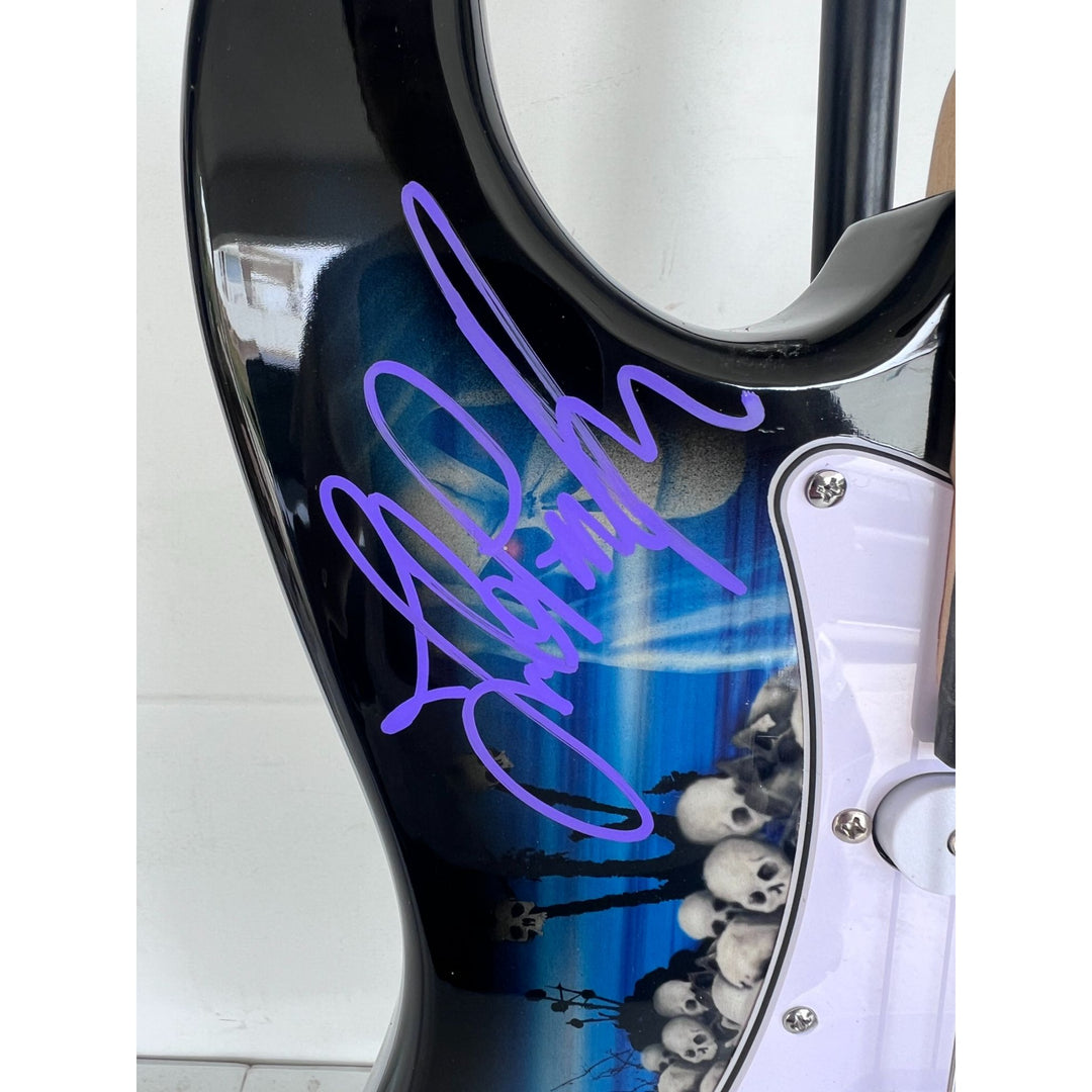 Led Zeppelin Jimmy Page Robert Plant John Paul Jones electric guitar signed with proof..