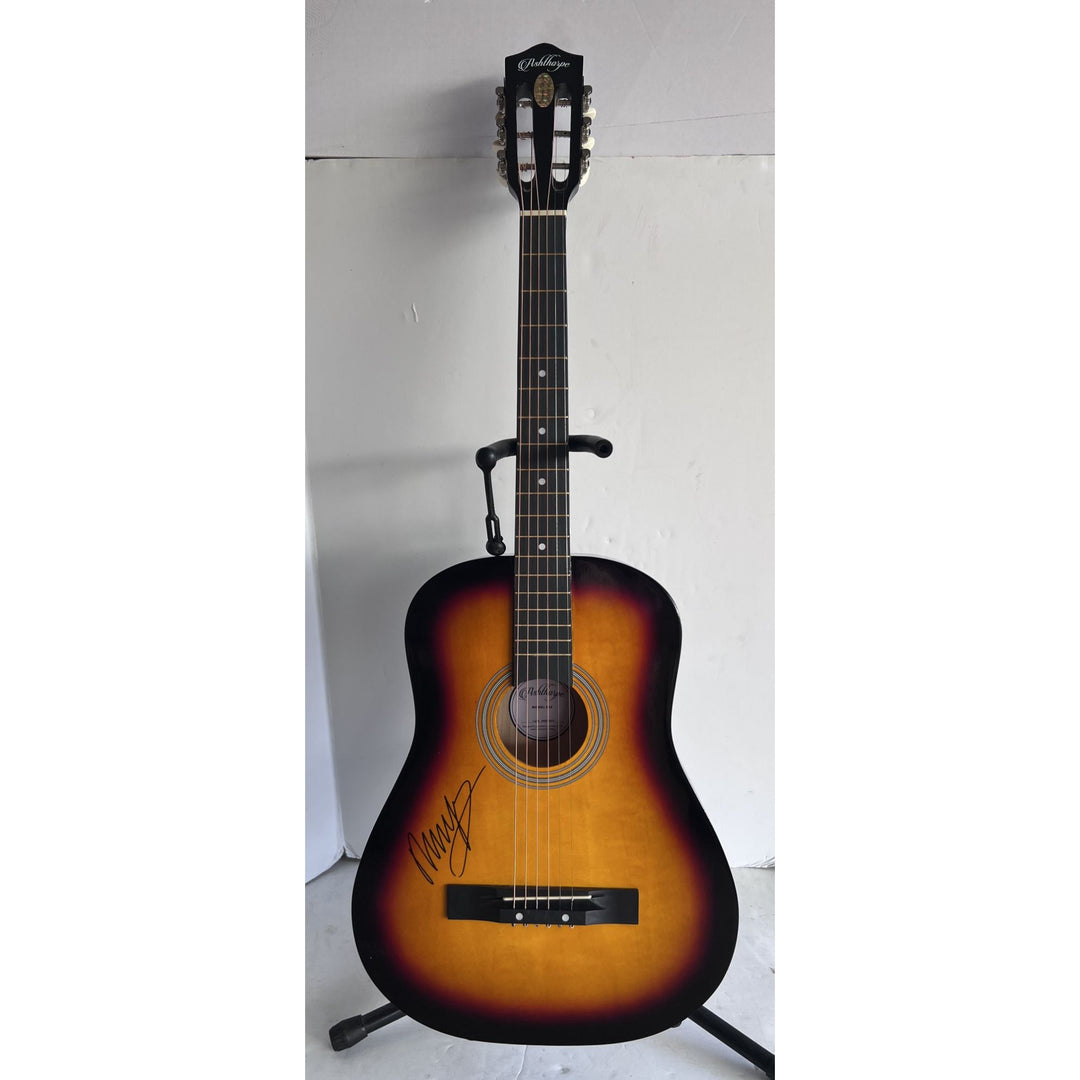 Neil Young full size acoustic guitar signed with proof