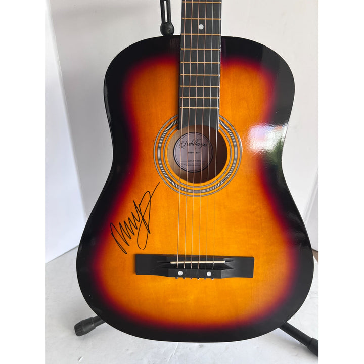 Neil Young full size acoustic guitar signed with proof