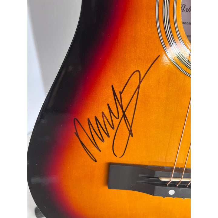 Neil Young full size acoustic guitar signed with proof