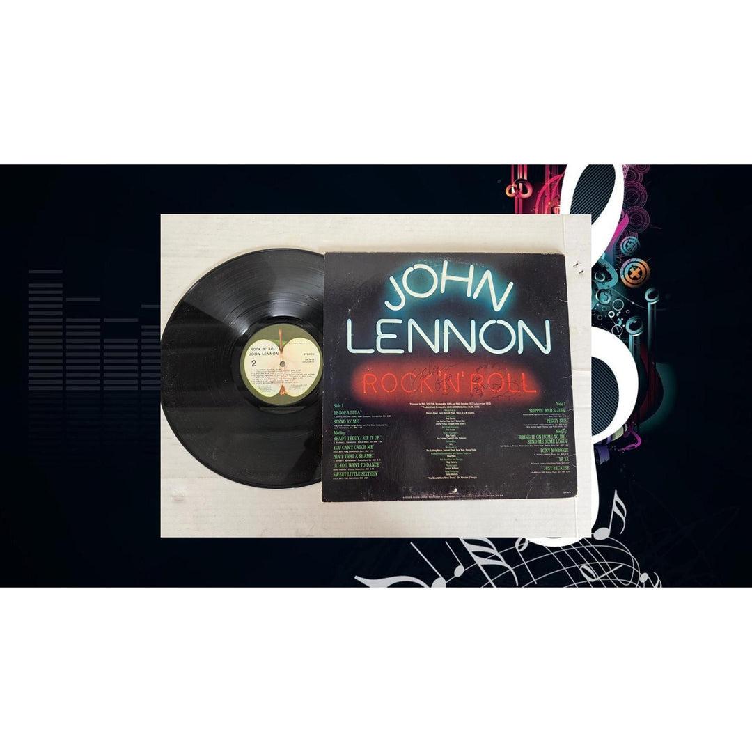 John Lennon ''Rock n Roll'' LP signed with proof.