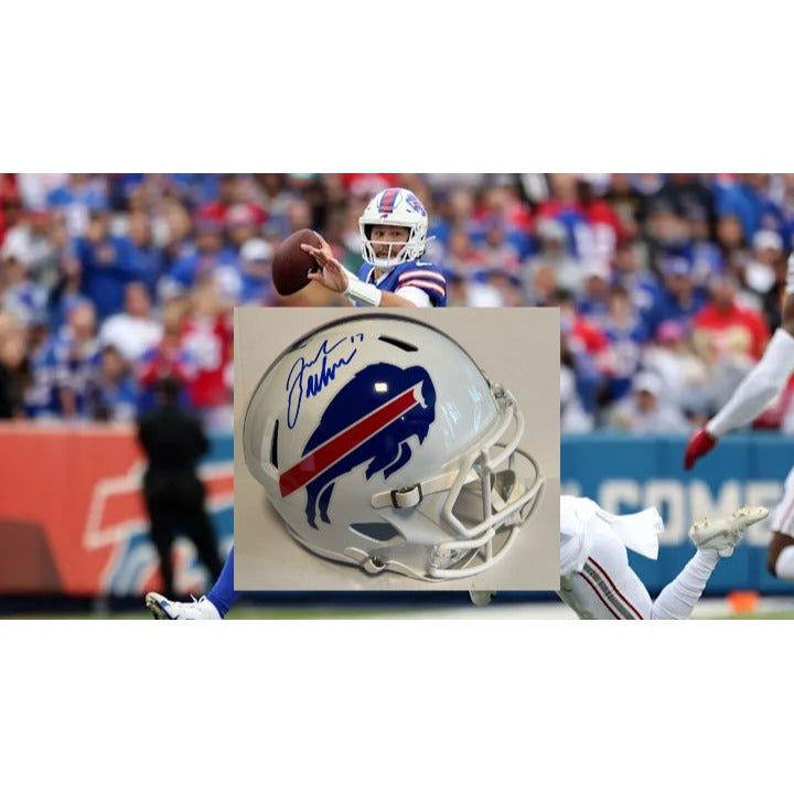 Josh Allen Buffalo Bills Pro Model full size helmet signed with proof