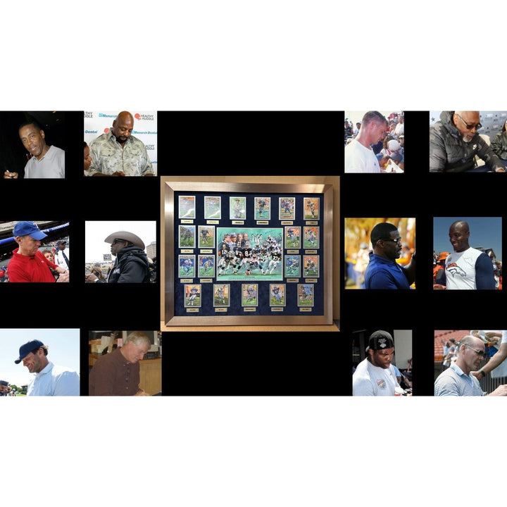 Dallas Cowboys All time greats (30) Roger Staubach Troy Aikman Tom Landry signed and framed with proof dims 43x51