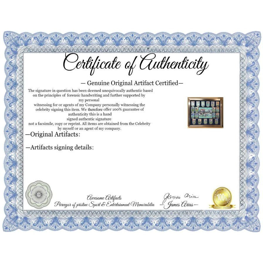 Dallas Cowboys All time greats (30) Roger Staubach Troy Aikman Tom Landry signed and framed with proof dims 43x51