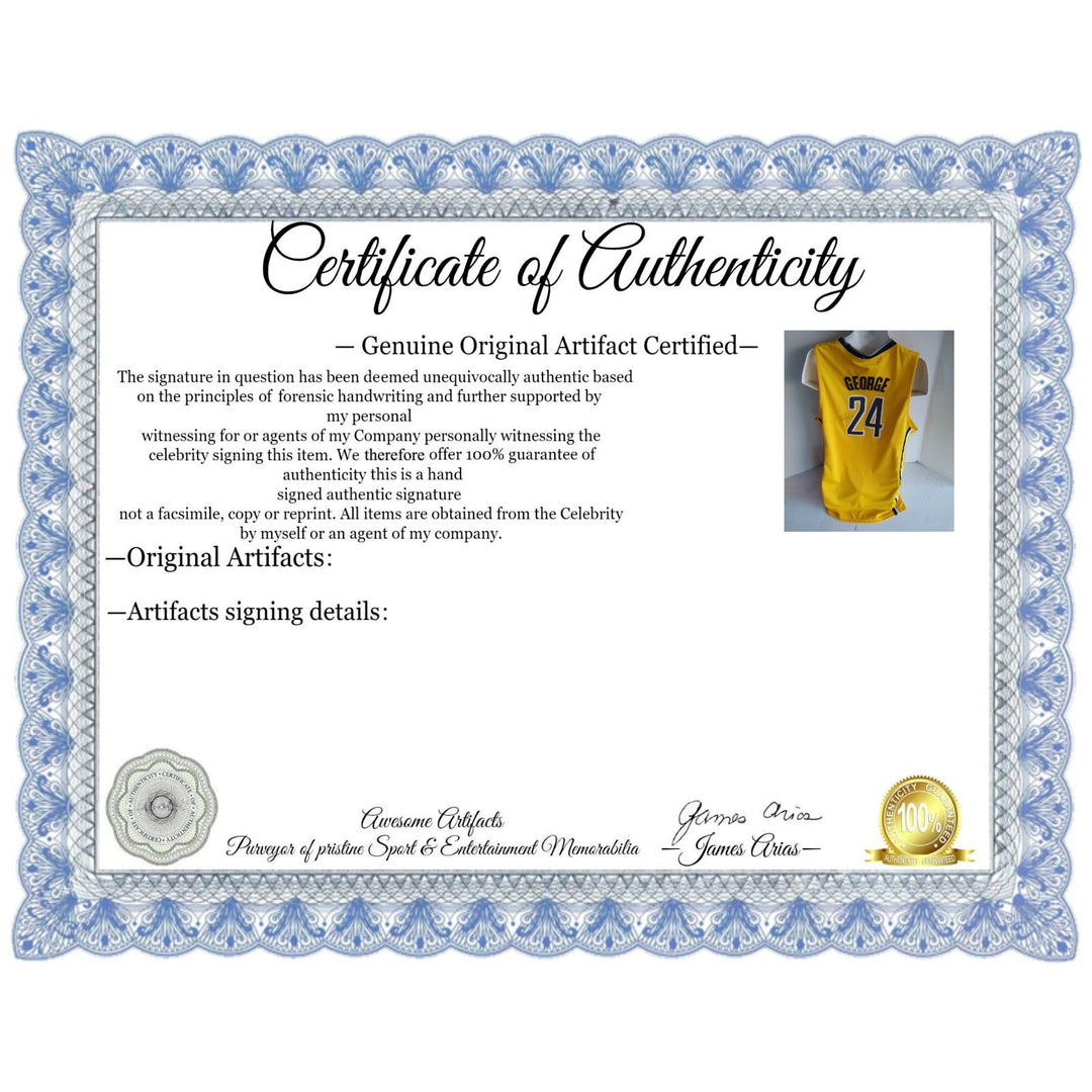 Paul George Indiana Pacers game model jersey signed with proof