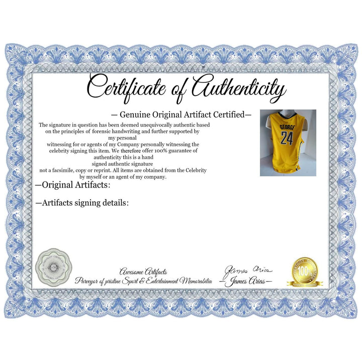 Paul George Indiana Pacers game model jersey signed with proof