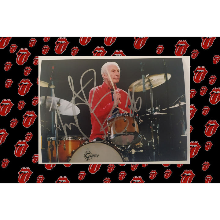 Charlie Watts Rolling Stones drummer 5x7 photo signed with proof