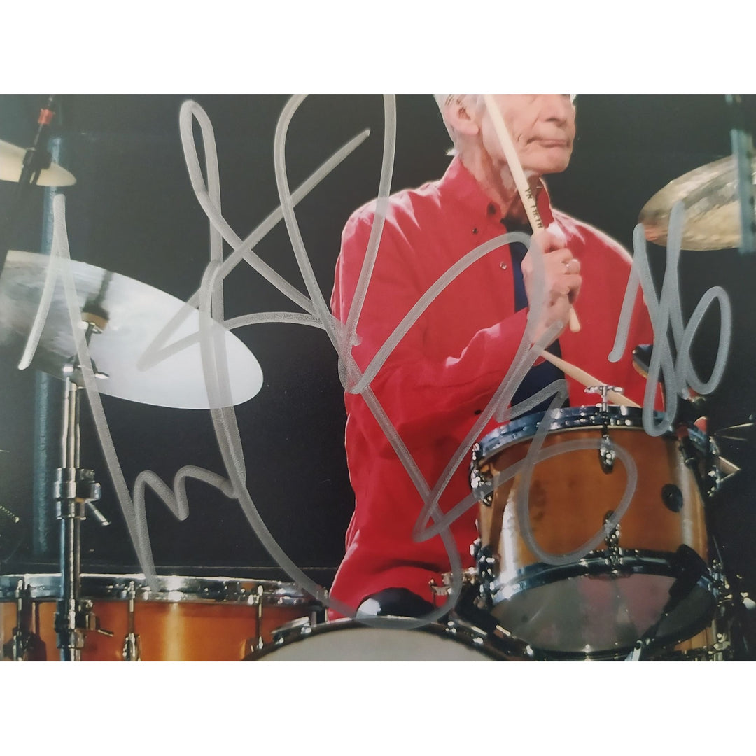 Charlie Watts Rolling Stones drummer 5x7 photo signed with proof