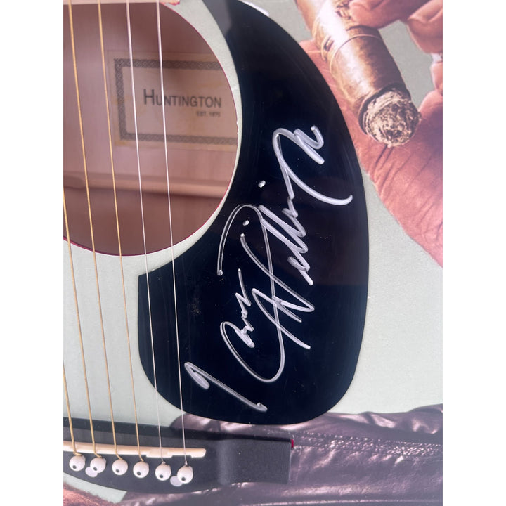 Hank Williams Jr. 39' Huntington Acoustic guitar signed with proof.