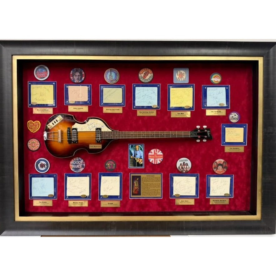 The British Invasion Paul McCartney HofnerBase signed with The Beatles and all the significant groups from the historical 1960´s..