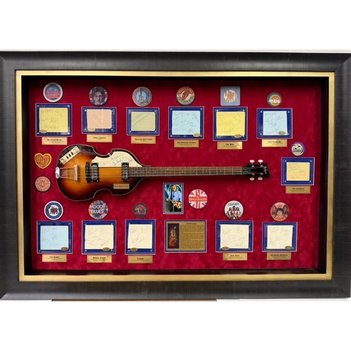 The British Invasion Paul McCartney HofnerBase signed with The Beatles and all the significant groups from the historical 1960´s..
