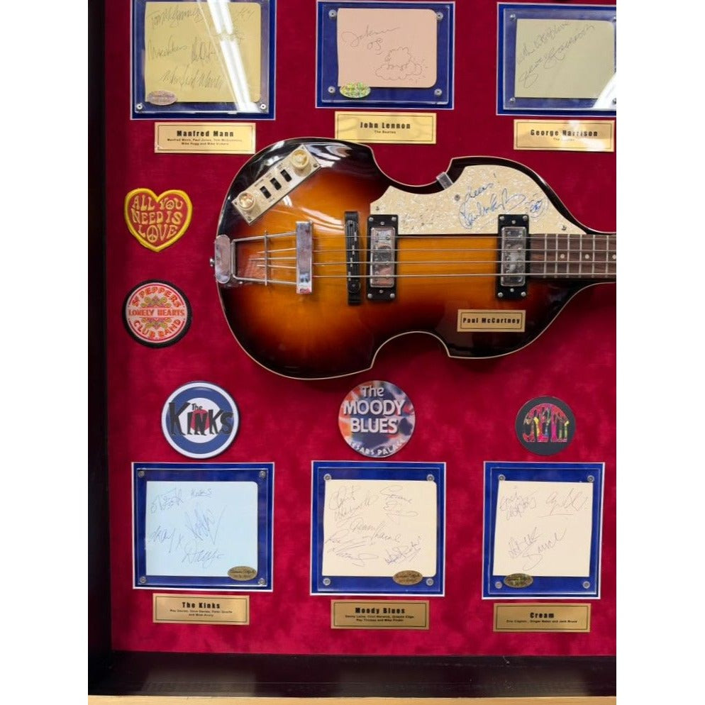 The British Invasion Paul McCartney HofnerBase signed with The Beatles and all the significant groups from the historical 1960´s..