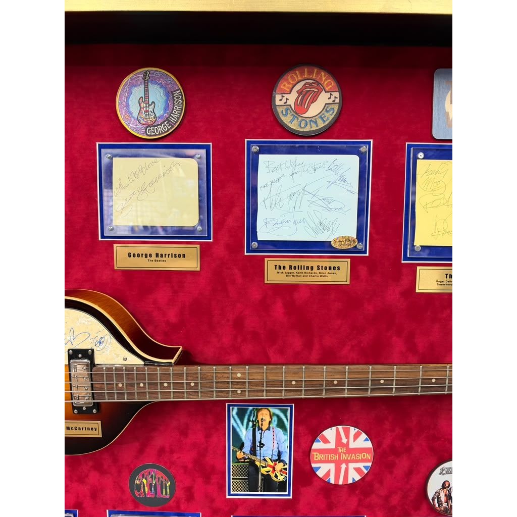 The British Invasion Paul McCartney HofnerBase signed with The Beatles and all the significant groups from the historical 1960´s..