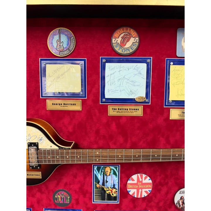 The British Invasion Paul McCartney HofnerBase signed with The Beatles and all the significant groups from the historical 1960´s..