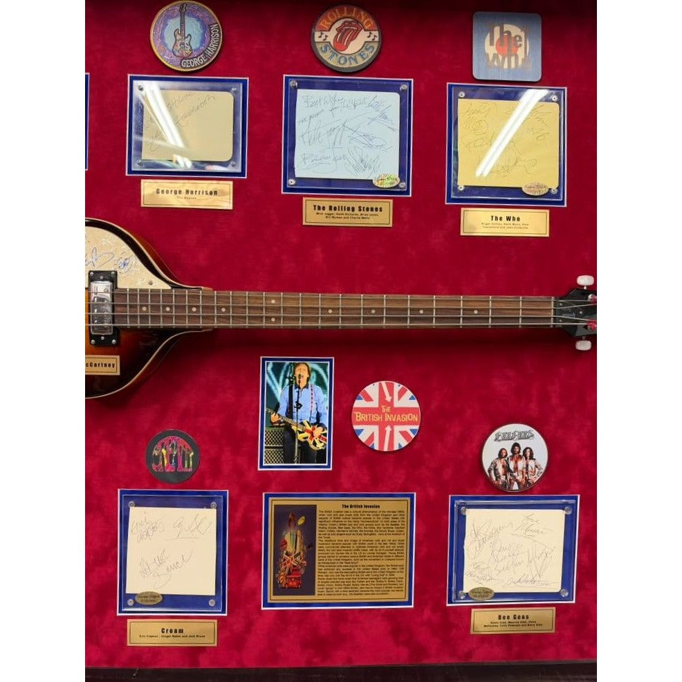 The British Invasion Paul McCartney HofnerBase signed with The Beatles and all the significant groups from the historical 1960´s..