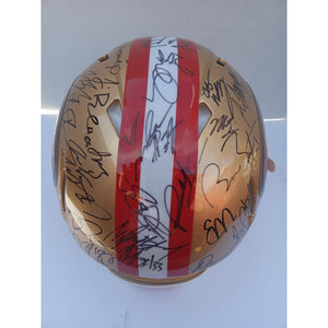 Brock Purdy Deebo Samuel Christian McCaffrey 2023 San Francisco 49ers Riddell speed pro model team signed helmet signed with proof