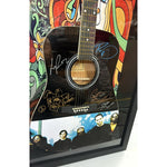 Load image into Gallery viewer, Dave Mathews with sketch Stephan Lessard Boyd Tinsley LeRoi Moore Carter Beauford acoustic guitar signed and framed with proof
