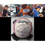 Load image into Gallery viewer, Anthony Rizzo Kris Bryant Joe Maddon Chicago Cubs World Series champions team signed baseball with proof
