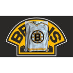 Load image into Gallery viewer, Boston Bruins game model Jersey all-time great signed Milt Schmidt Johnny Bucyik Ray Bourque Bobby Orr Phil Esposito
