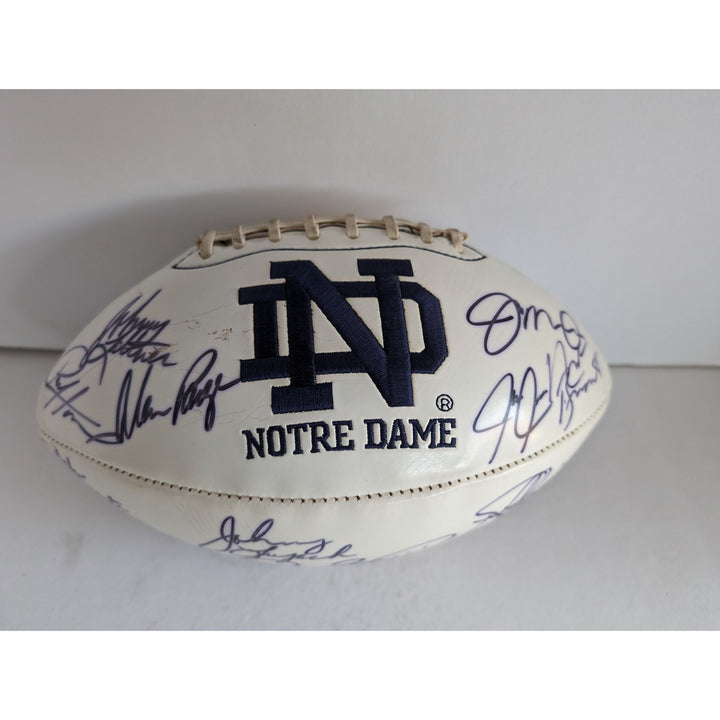 Notre Dame Fighting Irish Joe Montana Allan Paige Paul Hornung Jerome Bettis 14 Legends signed football