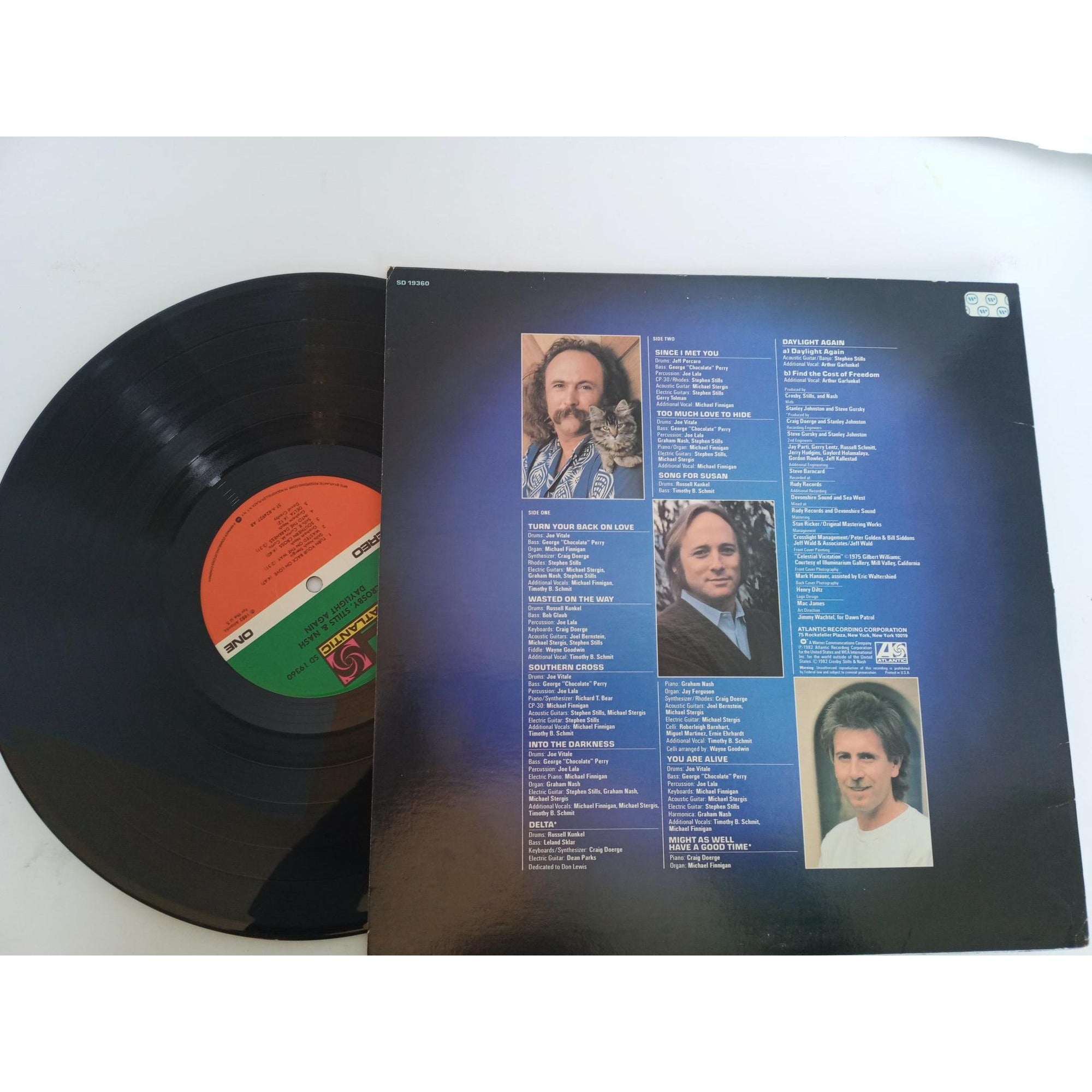 Crosby Stills and Nash "Daylight Again" LP signed with proof