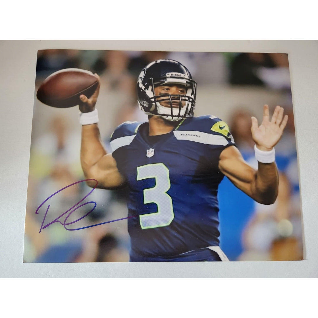 Russell Wilson Seattle Seahawks 8x10 photo signed with proof