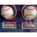 Load image into Gallery viewer, Willie Mays Mickey Mantle Ted Williams 14 MLB baseballs signed by 500 home run hitters 48x42 in frame
