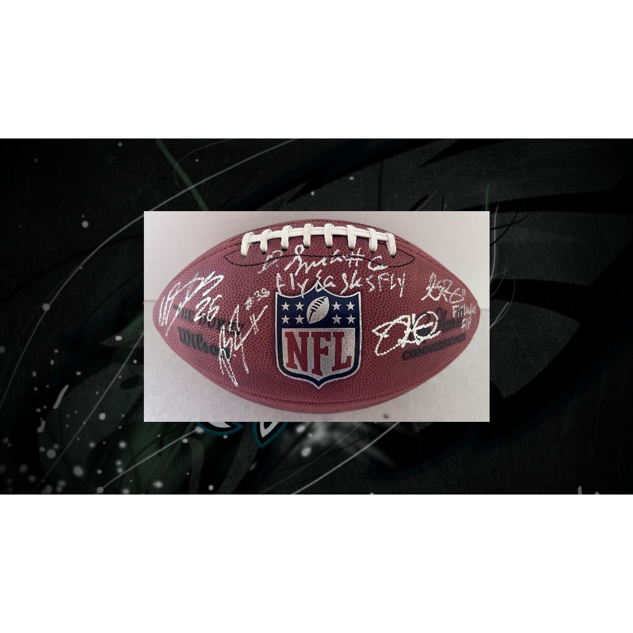 Philadelphia Eagles NFL game ball Jalen Hurts AJ Brown Brandon