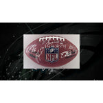 Load image into Gallery viewer, Philadelphia Eagles NFL game ball Jalen Hurts AJ Brown Brandon Graham Devonta Smith signed football with proof

