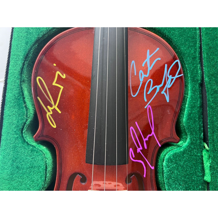 Dave Mathews with sketch Stephan Lessard Boyd Tinsley LeRoi Moore Carter Beauford exceptional violin with case signed with proof